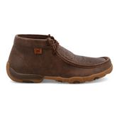 Ladies Mocs Tooled Brown Floral Print